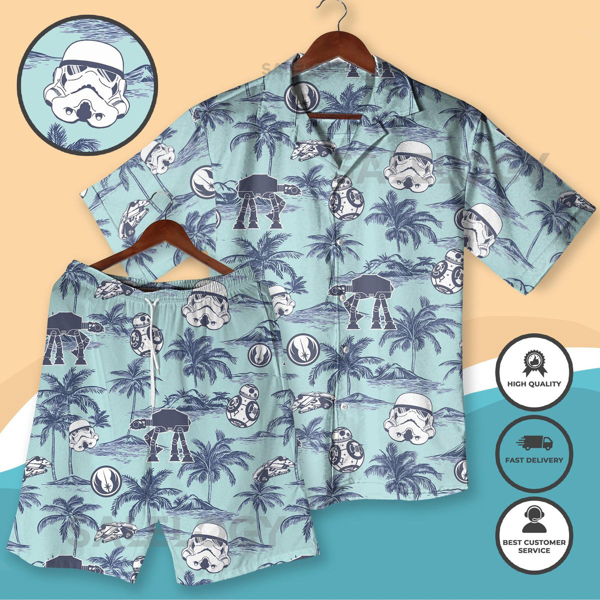 Star - Wars Hawaiian Shirt Funny Star - Wars Women Men's Summer Button Down Shirt Shorts Galaxy Character Loungewear Gift Beach Shirt_249