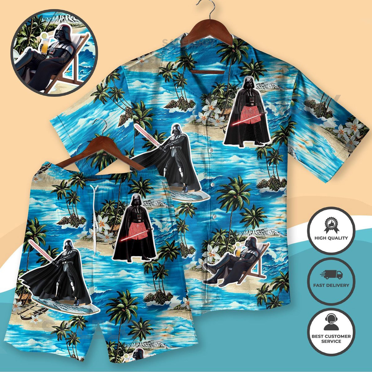 Star - Wars Hawaiian Shirt Funny Star - Wars Women Men's Summer Button Down Shirt Shorts Galaxy Character Loungewear Gift Beach Shirt_250