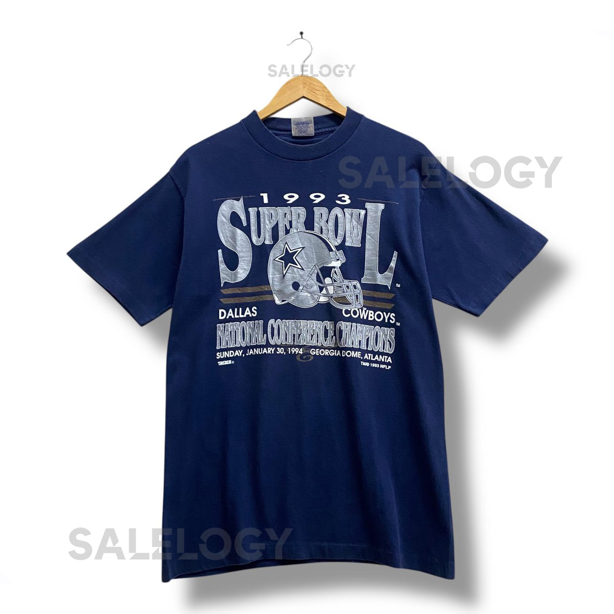 Vintage 90's Super Bowl Dallas Cowboys Navy Tshirt Dallas Cowboys Crewneck Dallas Cowboys Sweater Pullover Nfl Tshirt Print Logo Nfl Jumper_493
