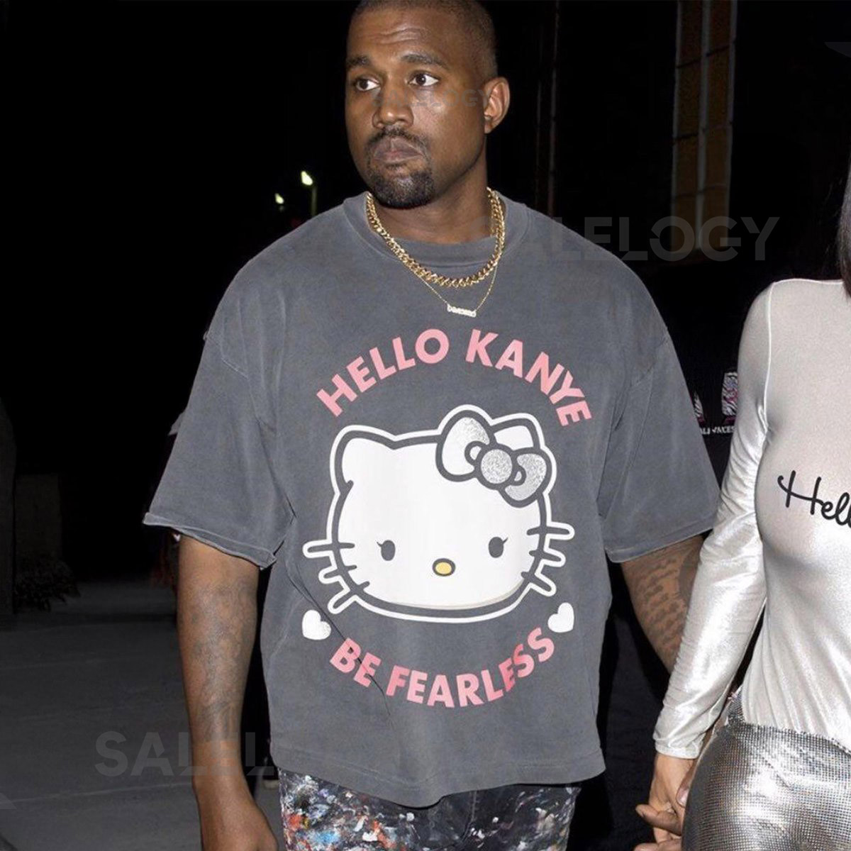 Hello Kanye Be Fearless Tee Unisex Graphic T-Shirt Hip-Hop Parody Streetwear Soft Vintage Cotton Bold Quote Gift for Him Her_186