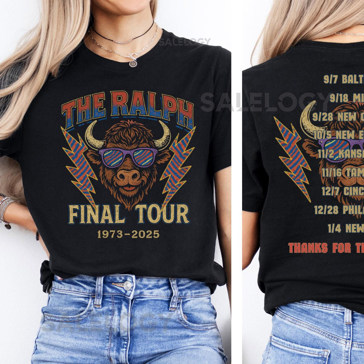 Vintage Buffalo Football T-Shirt The Ralph Farewell Tour 1973-2025_1016