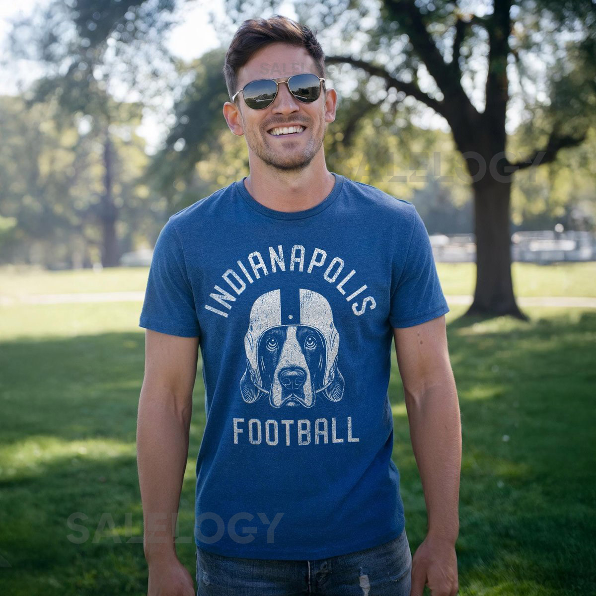 Indianapolis Football Basset Hound T-Shirt Dog Lover Gift for Indianapolis Colt_488