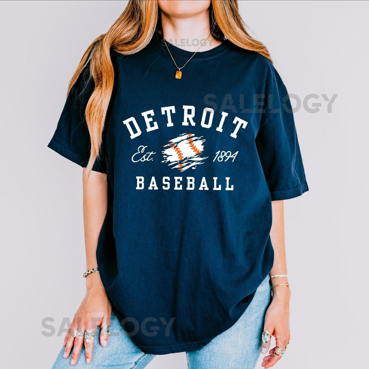 Detroit Vintage Baseball Shirt Detroit Baseball T-shirt Comfort Colors Shirt Baseball Fan Gift Unisex Game Day Shirt Varsity Shirt_270