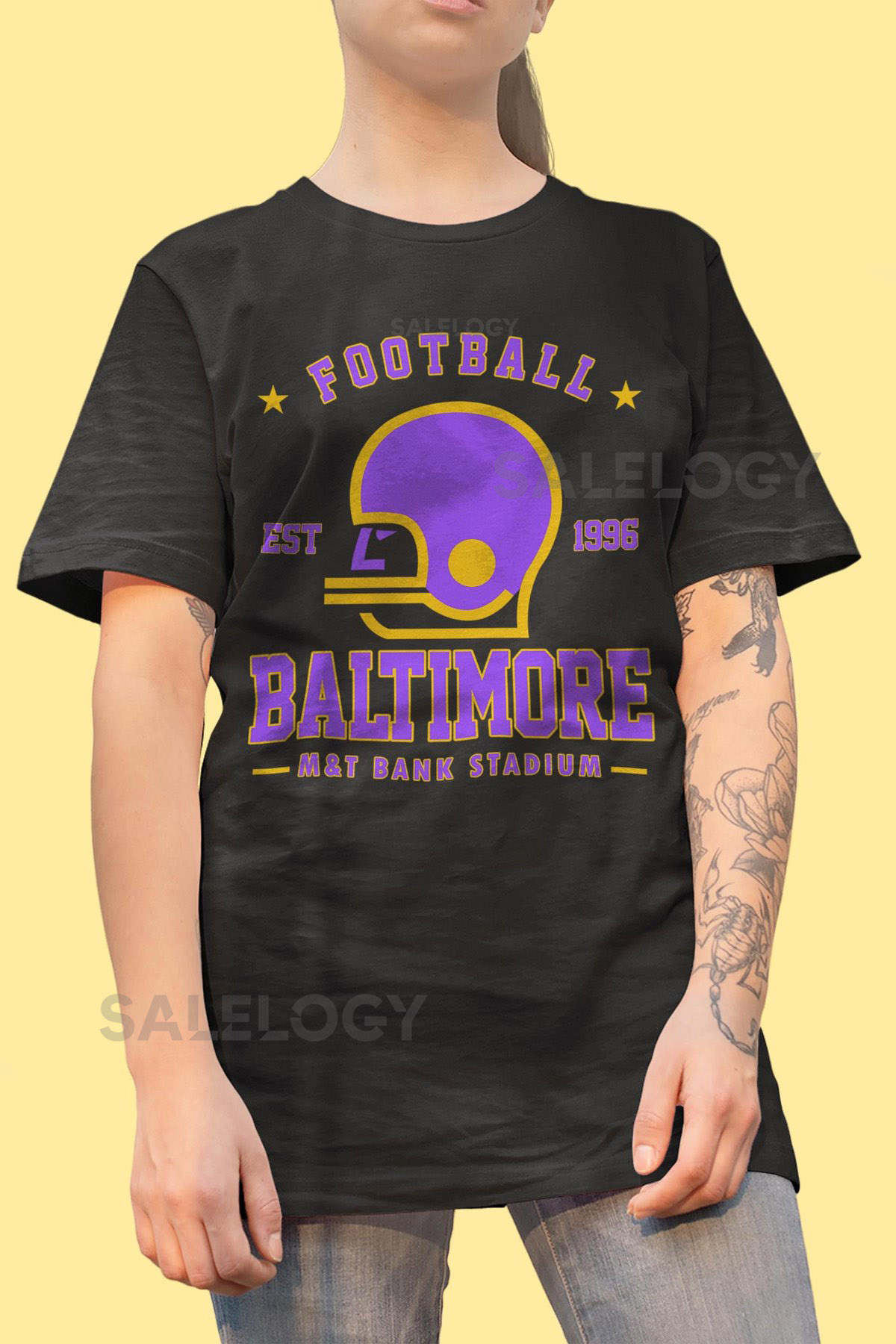Vintage Baltimore 1996 T-Shirt football unisex adult youth tee sweatshirt_626