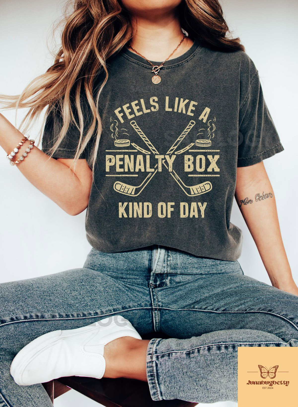 Feels Like A Penalty Box Kind Of Day T Shirt Funny Hockey Shirt Ice Hockey Player Gift Game Day Sweatshirt Hockey Fan Apparel_159