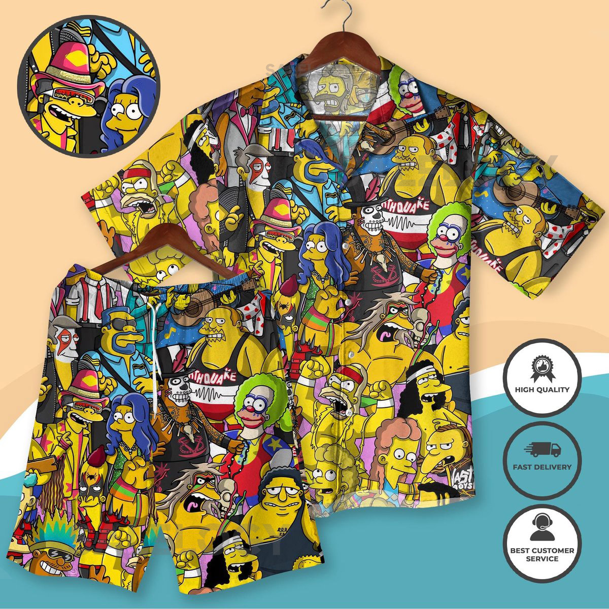 Simpsons Parody Hawaiian Shirt Funny Cartoon Aloha Shirt Loud Summer Party Shirt Unisex Vacation Button Down Shirt Hawaiian Beach Shirt_241