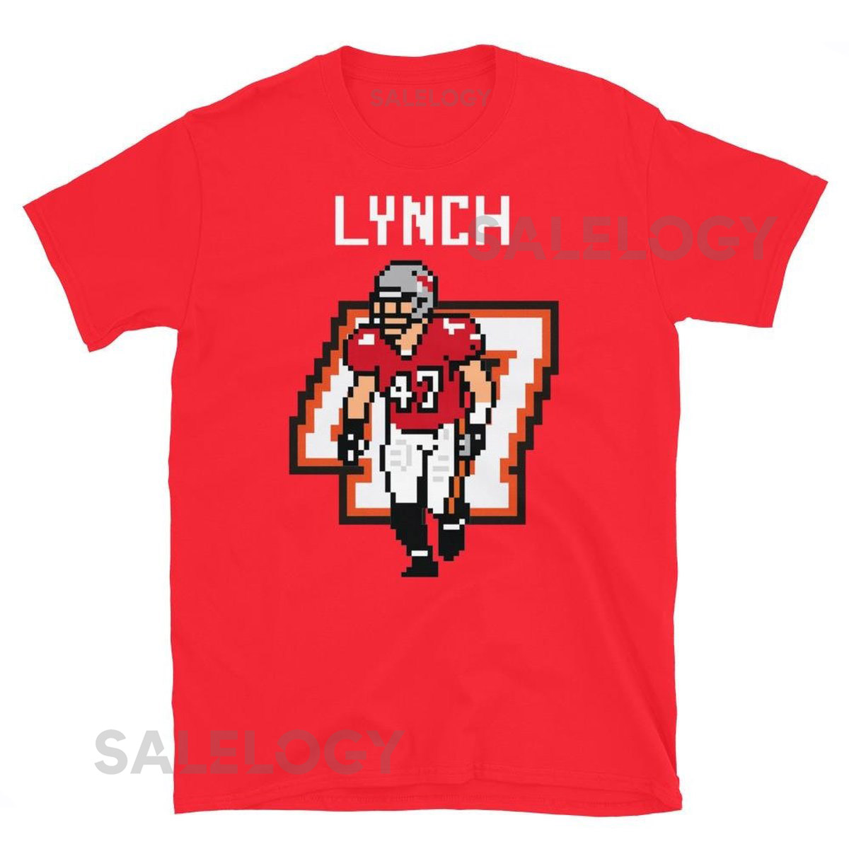 John Lynch Tampa Bay Buccaneers Pixel Art T-Shirt Retro 8-Bit No 47 NFL Legend Tee_559