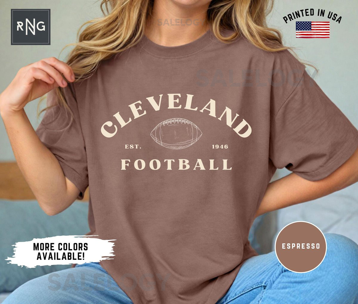 Cleveland Football Shirt Brown Football Gameday Shirt Cleveland Football Apparel Cleveland Sports Apparel Retro Brown Football Gift_295