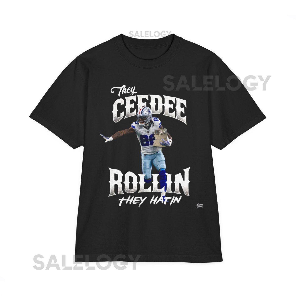 They CeeDee Rollin Oversized Dallas Cowboys Tee Limited Edition CeeDee Lamb Fan Apparel_457