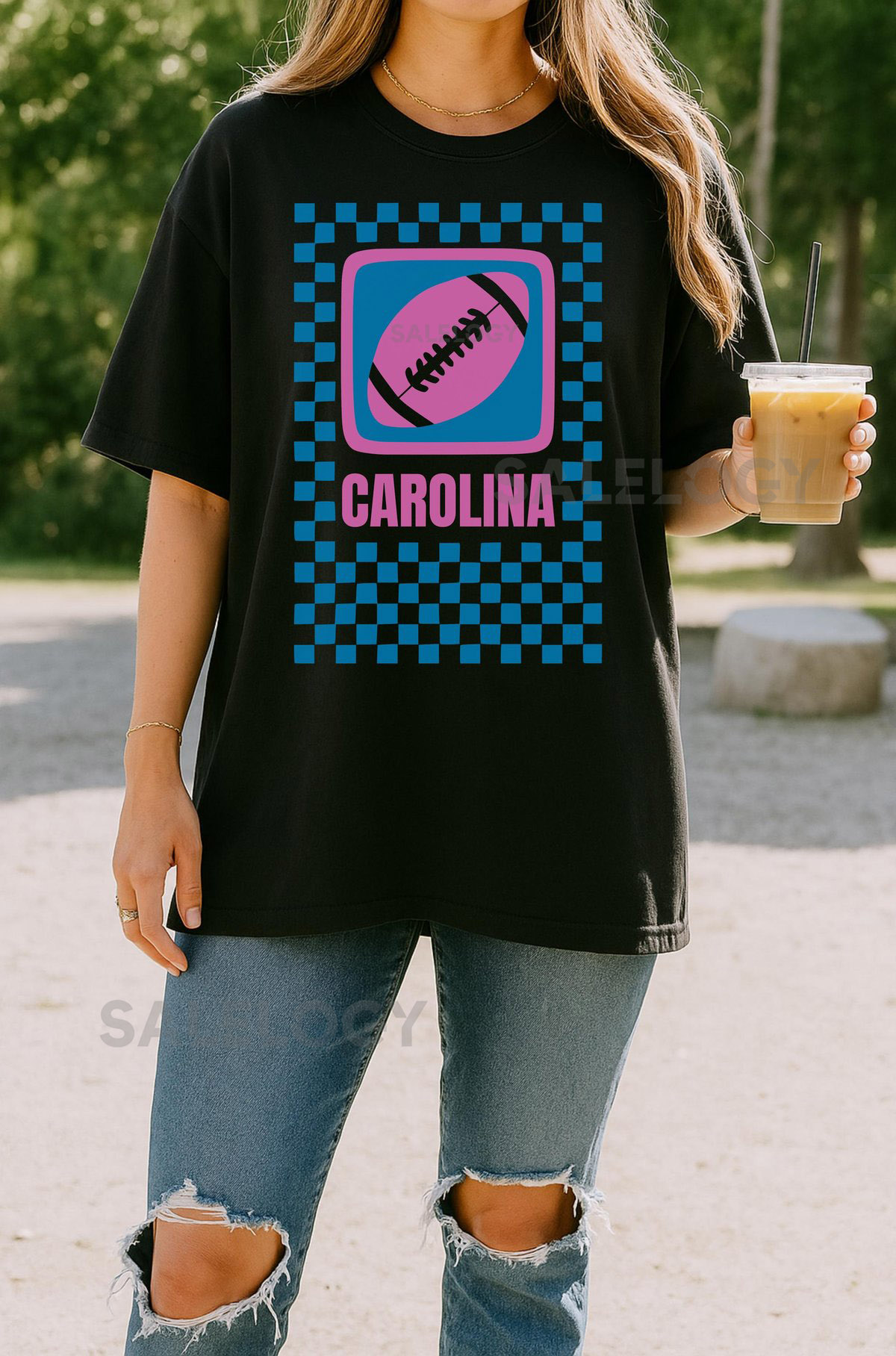 Vintage Carolina Football Shirt Retro Game Day Tee Panther Comfort Colors_1026