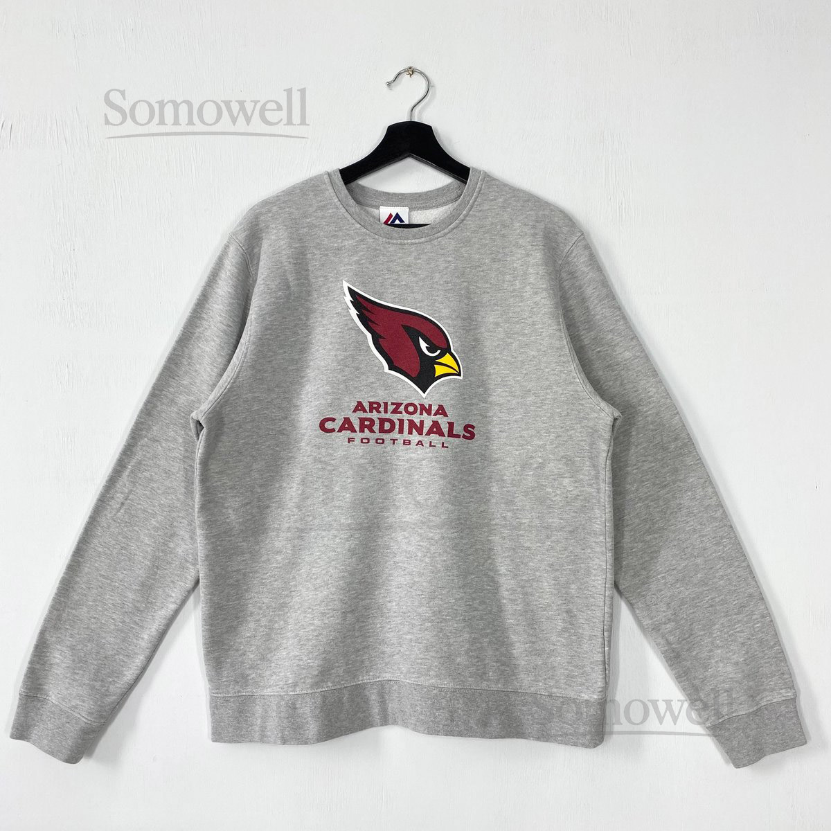 Vintage Arizona Cardinals Sweatshirt Cardinals Crewneck Cardinals Sweater Pullover Sportswear NFL Arizona Cardinals Print Logo Grey Medium_964