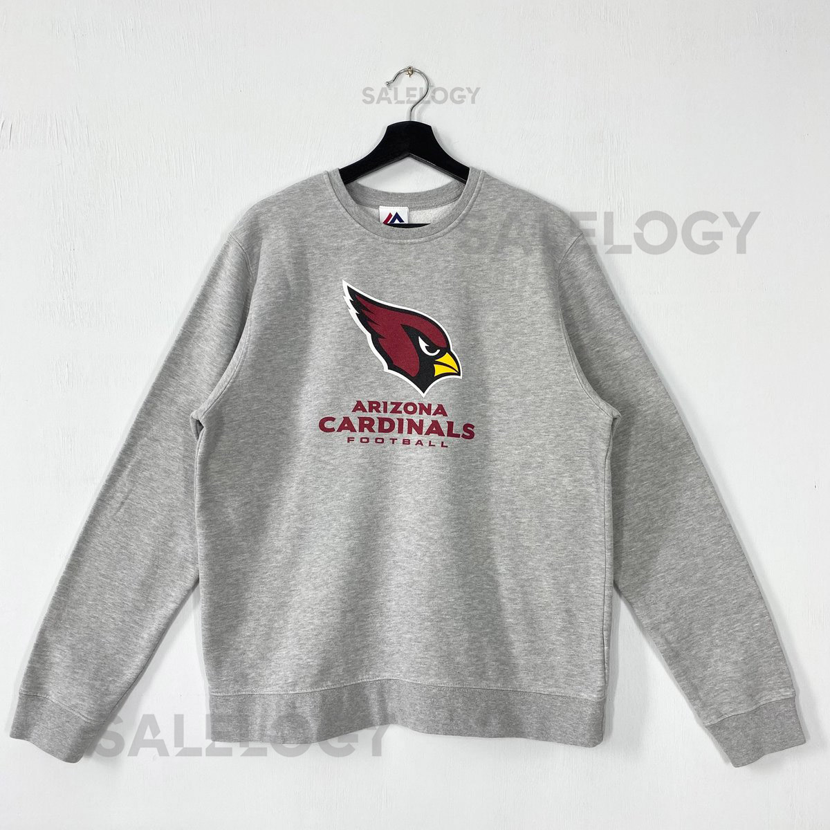 Vintage Arizona Cardinals Sweatshirt Cardinals Crewneck Cardinals Sweater Pullover Sportswear NFL Arizona Cardinals Print Logo Grey Medium_964