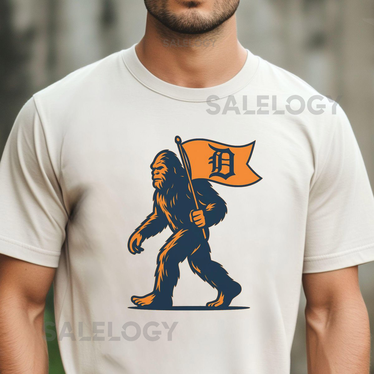 Bigfoot Detroit Tigers Shirt Michigan Baseball Tee Cool Sports Fan Shirt Graphic Bigfoot Tee Unique Detroit Gift Tigers Fan Shirt for Him_34