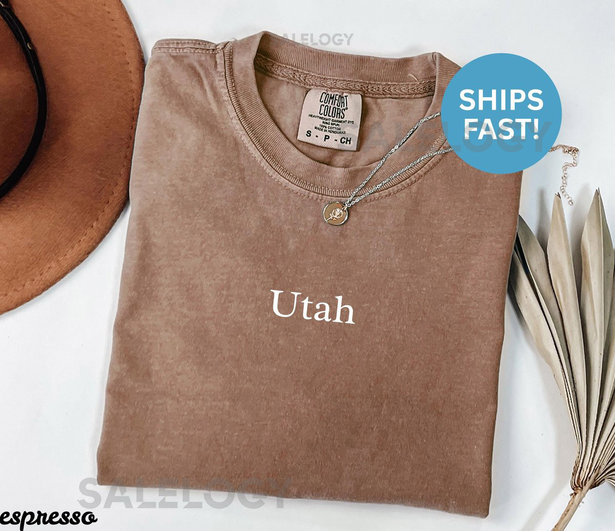Comfort Colors Utah Shirt Utah Apparel Utah State Shirt Utah Pride Shirt Beehive State Shirt Utah Gift Mountain West Adventure_109