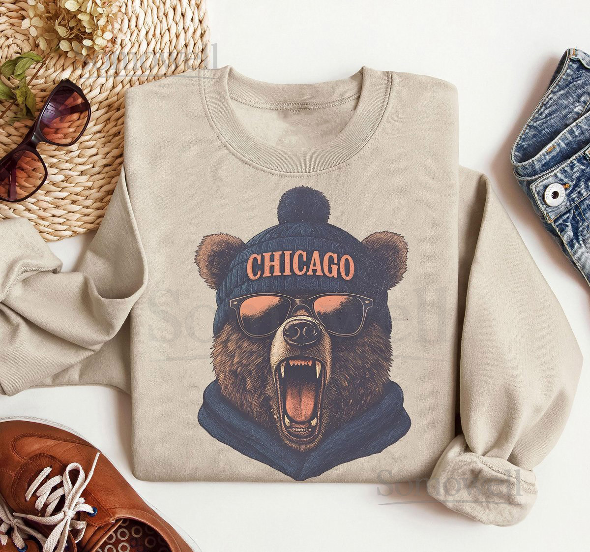 Vintage Chicago Football Sweatshirt Trendy Chicago Football Fan Gifts Chicago Football Game Day Chicago Shirt_47