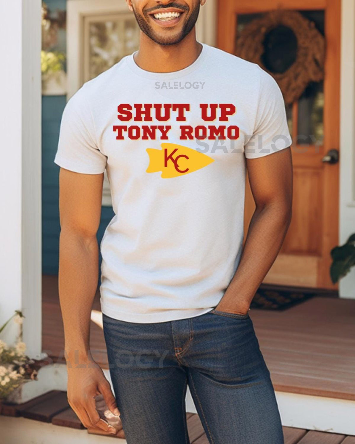 Shut Up Tony Romo Shirt Shirt for Kansas City Football Fan Kansas City Fan Gift Shirt for KC Fan Shut Up Romo_768