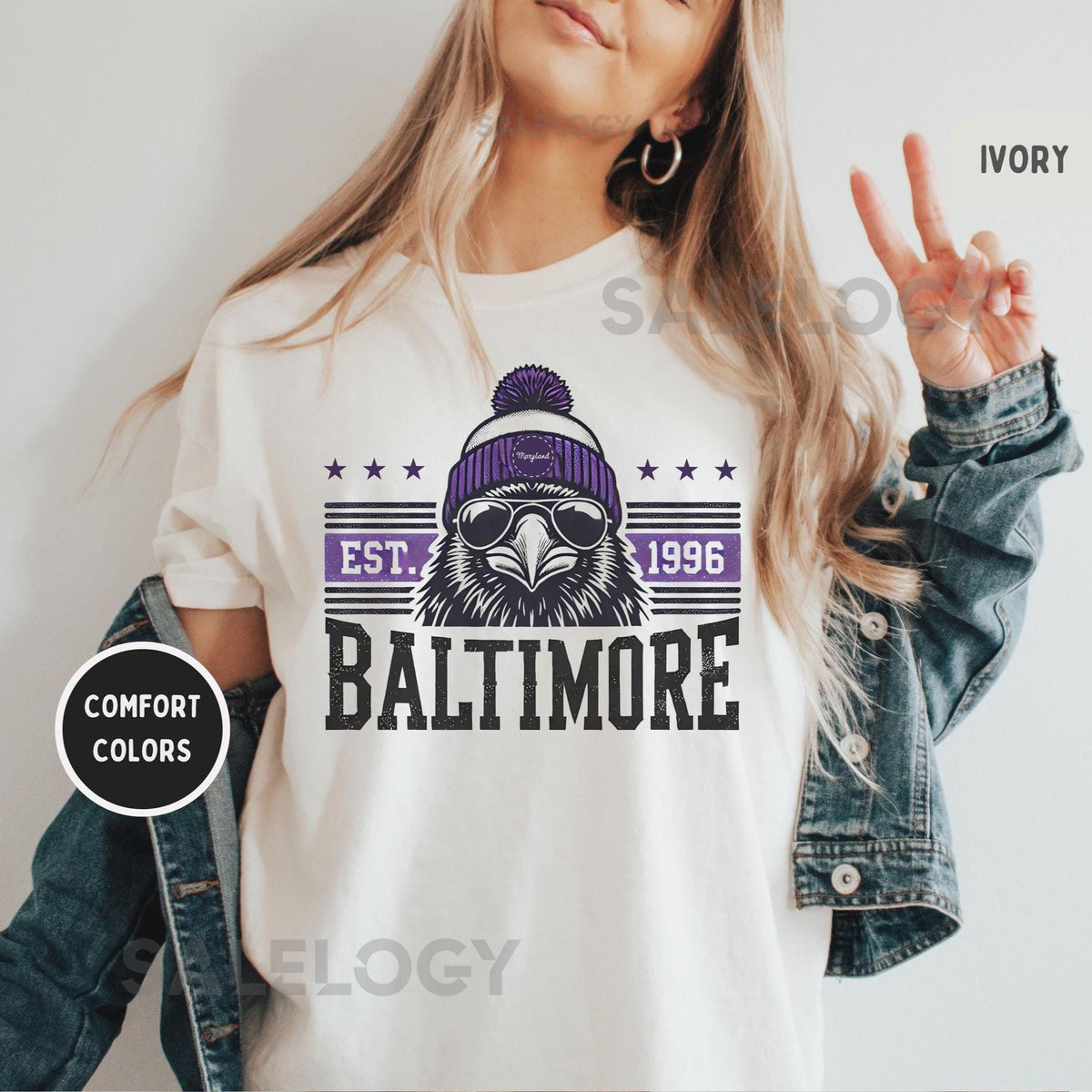 Vintage Baltimore Football Unisex T-shirt Comfort Colors Shirt for Men and Women Retro Tee Baltimore Sports Apparel Football Fan_635
