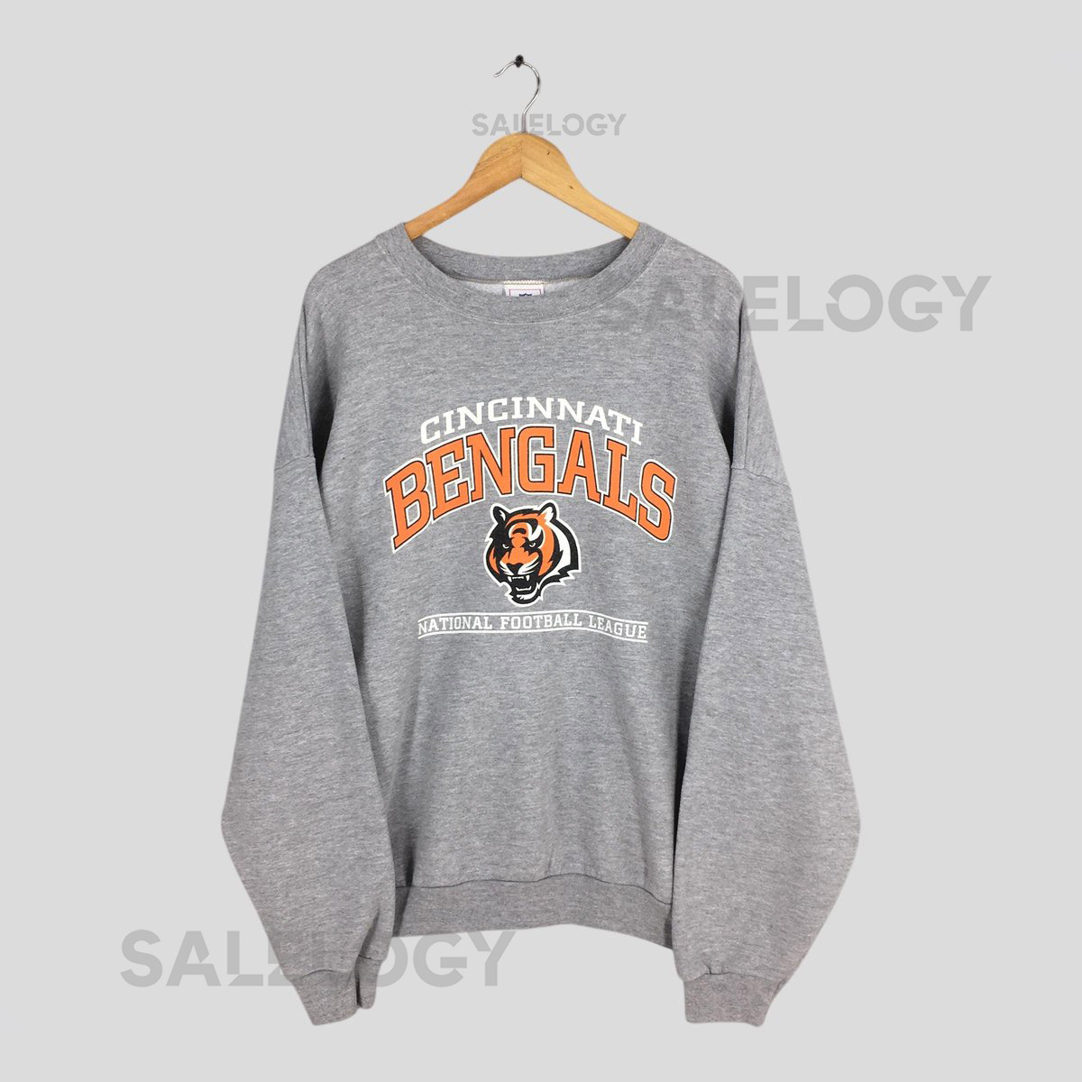 Vintage Cincinnati Bengals NFL Sweatshirt 2XLarge Cincinnati Bengals Printed Crewneck Bengals National Football League Sweater Size 2XL_1083