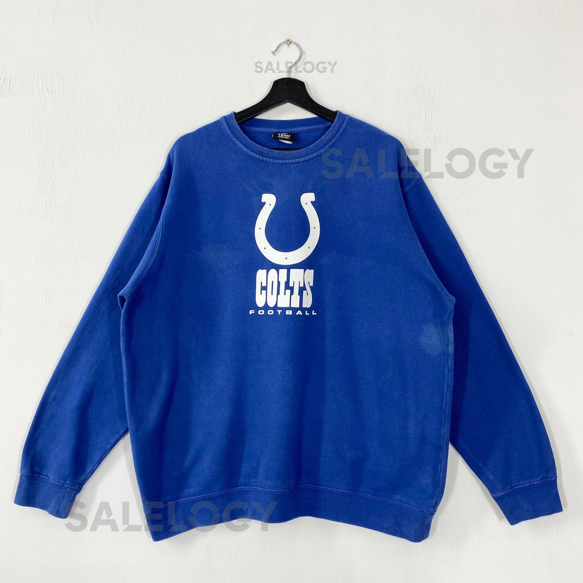 Vintage Indianapolis Colts Sweatshirt Colts Crewneck Colts Sweater Pullover Sportswear NFL Indianapolis Colts Print Logo Blue _987