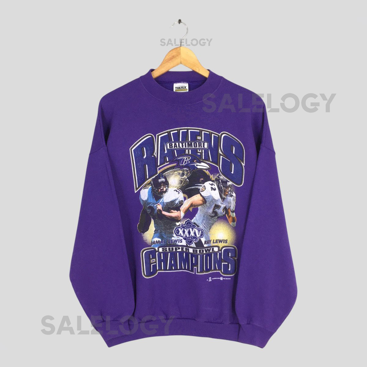 Vintage 90s Baltimore Ravens NFL Purple Sweatshirt XLarge Baltimore Ravens Printed Crewneck Ravens National Football League Sweater Size XL_915