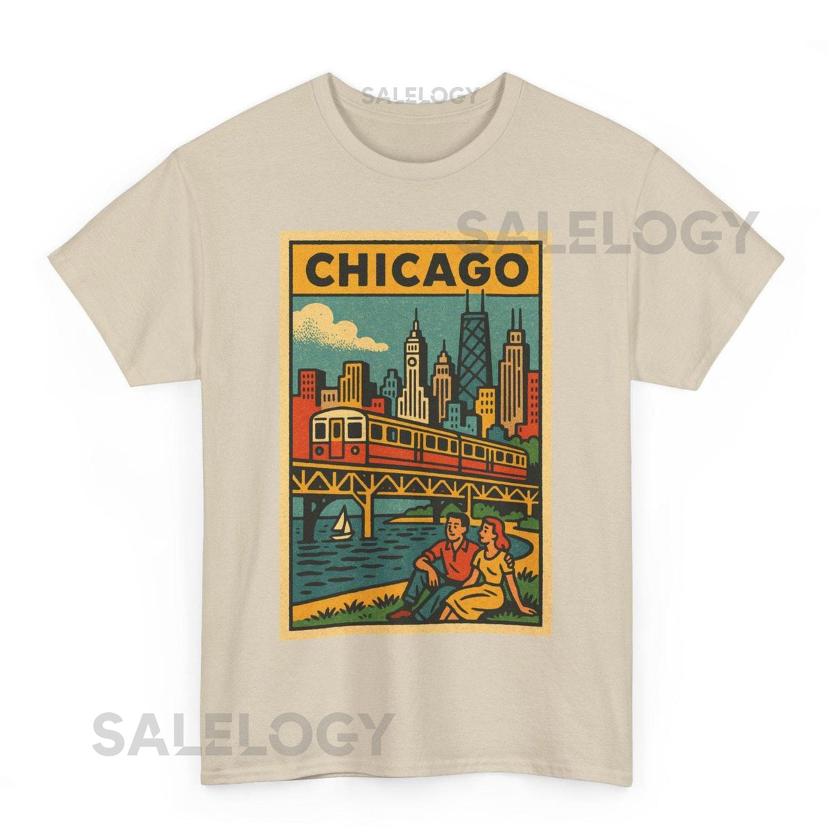 Chicago T-Shirt Retro Comic Style Windy City Graphic Tee_235