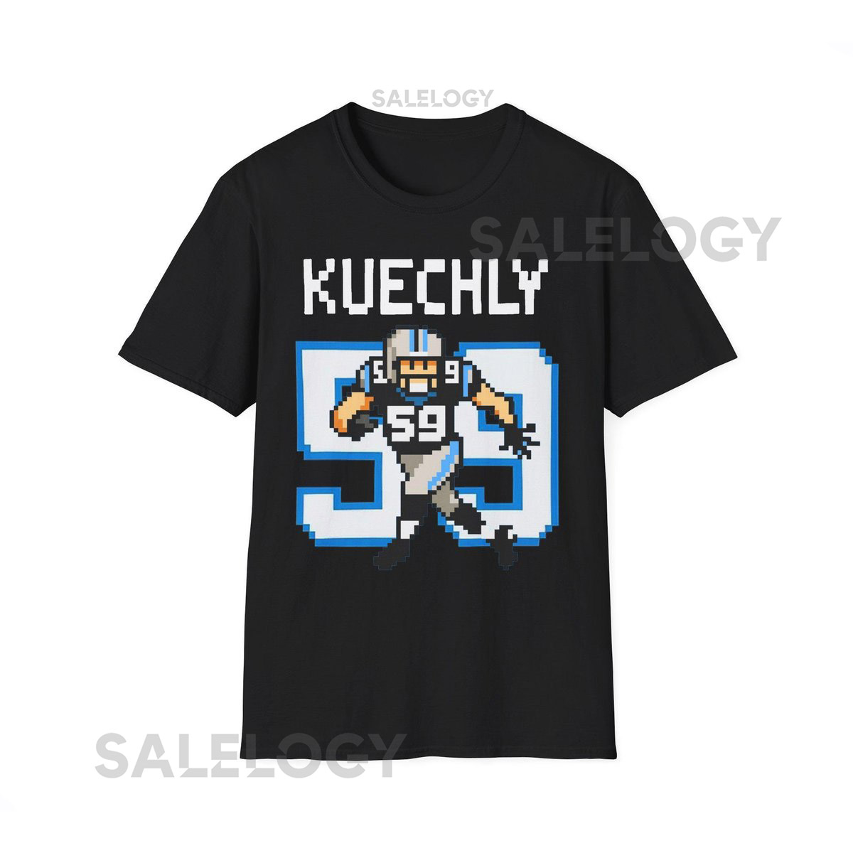 Luke Kuechly Shirt Pixel Art Panthers T-Shirt Retro 8 Bit 59 Graphic Football Tee Carolina Fan Gift_781