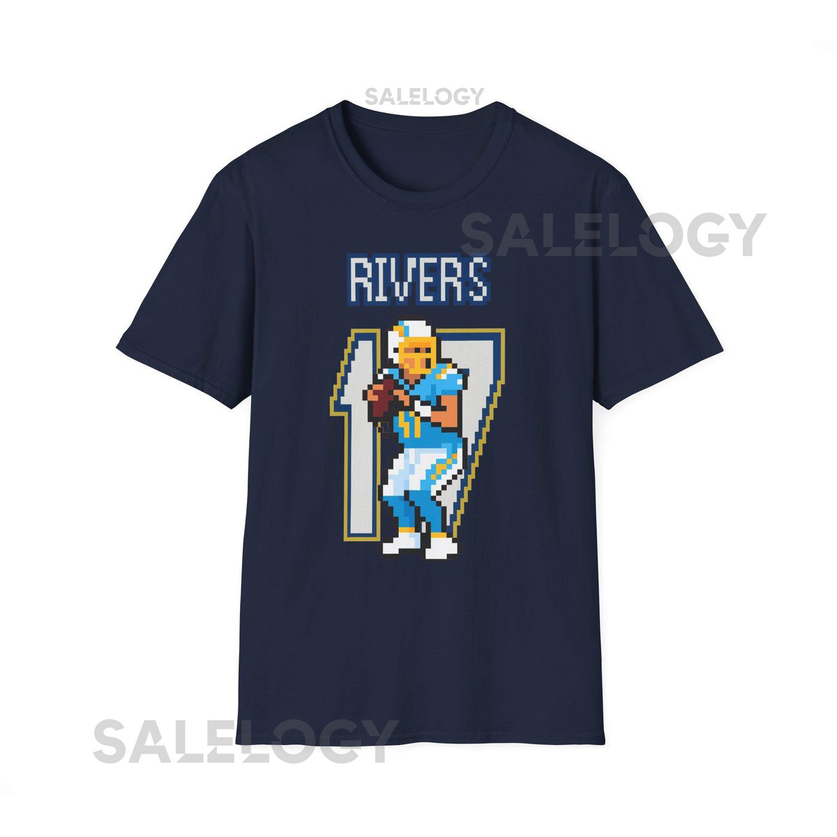 Philip Rivers Shirt Pixel Art Shirt Retro 8 Bit Vintage Football Tee 17 Jersey Graphic Unisex Game Day Gift for Bolt Up Fans_666