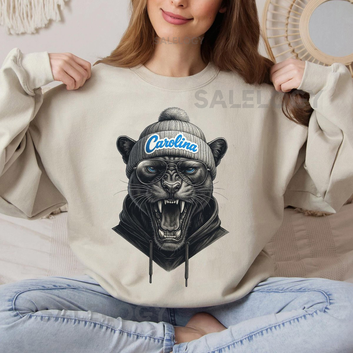 Carolina Football Shirt Retro Panther Shirt Panther Shirt Trendy Football Shirt Spirit Animal Gift For Football Fan_348