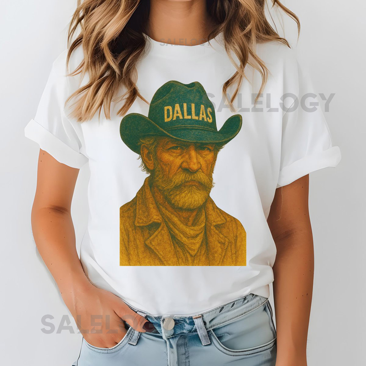 Cowboy with Dallas Hat Shirt Cowboys Football Sports Fan Cowboys Fan Dallas Fan Football Tee Football Gift Comfort Colors Texas_84