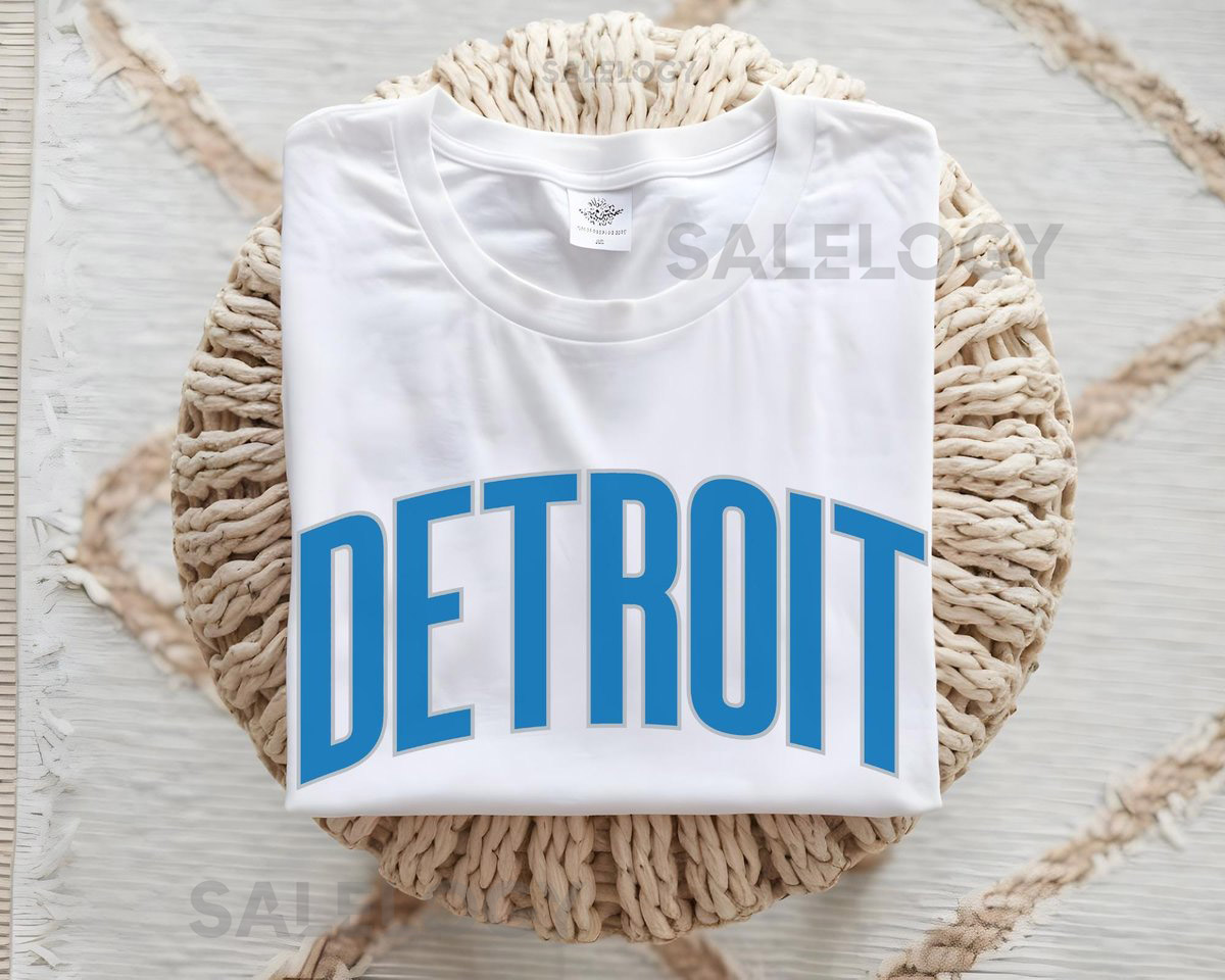 Detroit Graphic Tee Soft Cotton Unisex Football Shirt Vintage Retro Game Day Top Classic Detroit Fan Apparel Football Gift Lions Fan_174