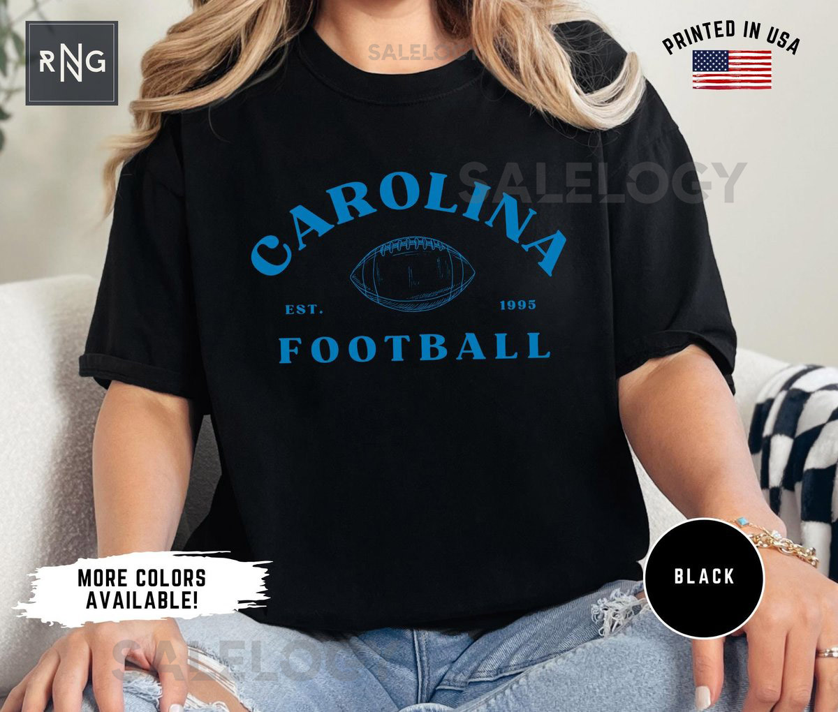 Carolina Football Gameday Shirt Panther Football Shirt Carolina Sports Apparel Panther Football Fan Gift Retro Carolina Football Shirt_327