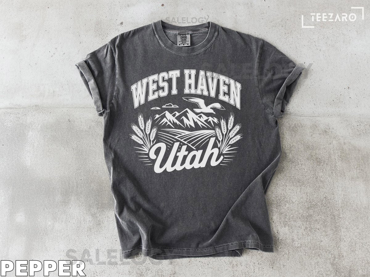 West Haven Utah T Shirt Mountain Seagull Graphic Tee_793