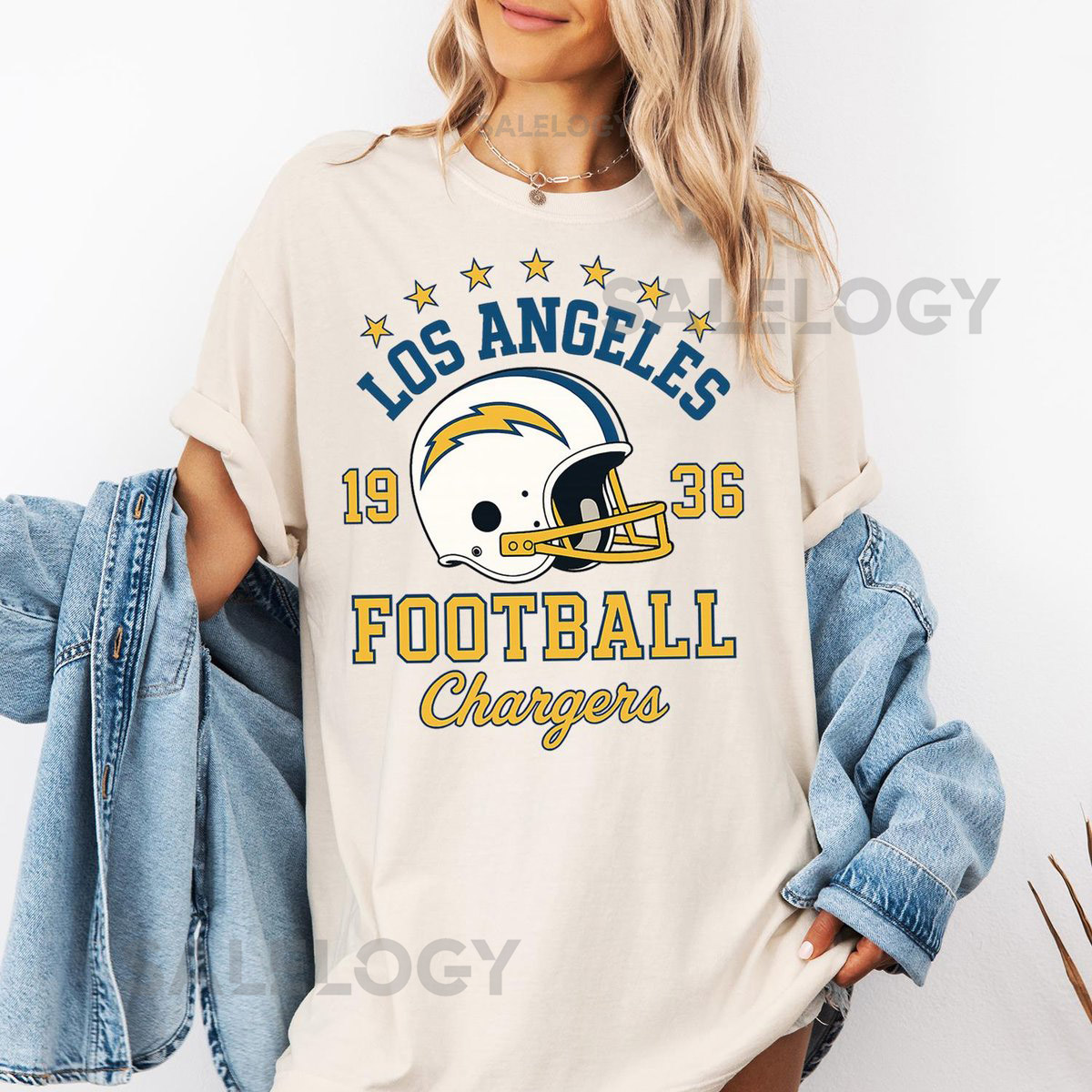 Comfort Colors La Charger Shirt Los Angeles Football Shirt Vintage Game Day Shirt Charger Fan Gift La Football Shirt Sunday Sports Tee_107