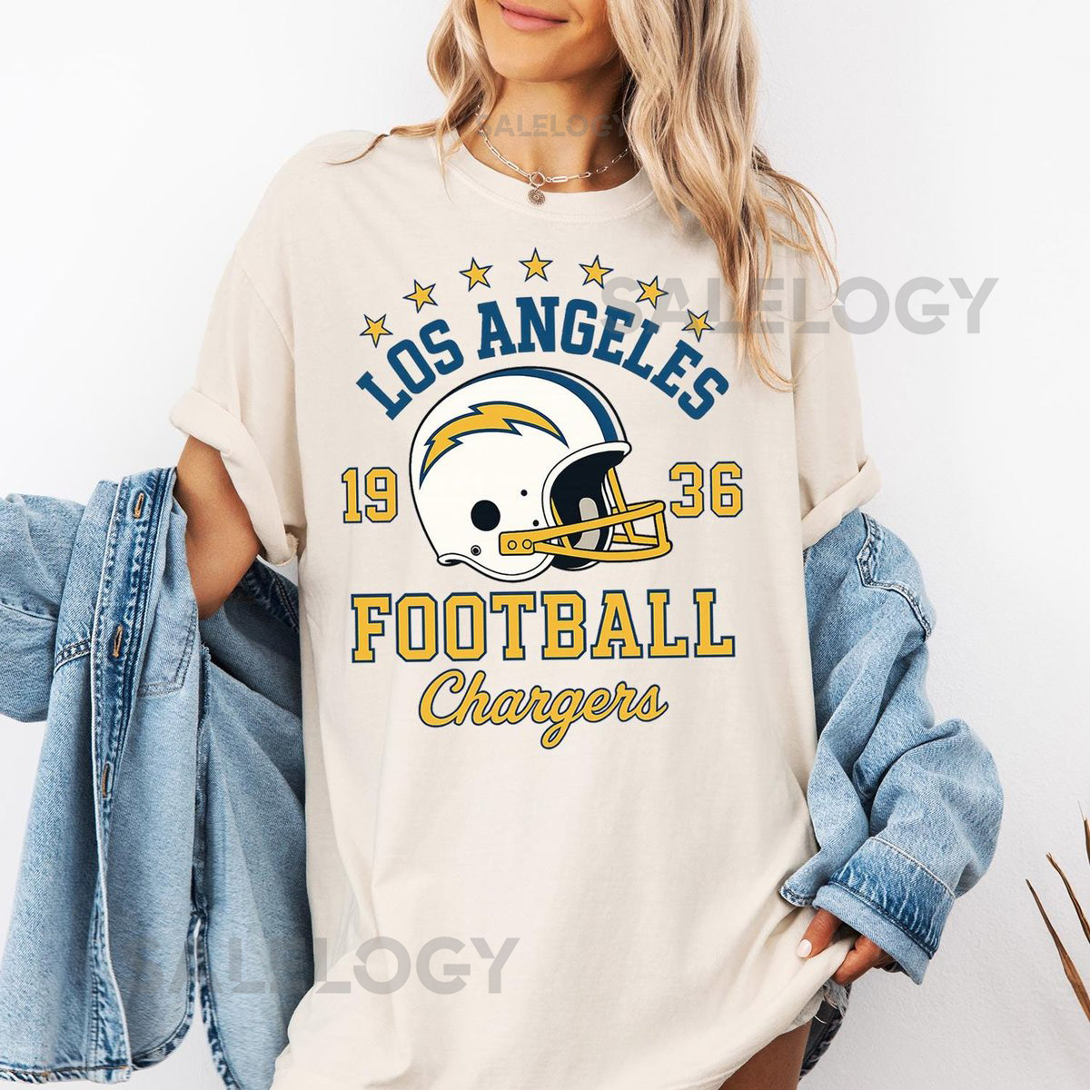 Comfort Colors La Charger Shirt Los Angeles Football Shirt Vintage Game Day Shirt Charger Fan Gift La Football Shirt Sunday Sports Tee_95