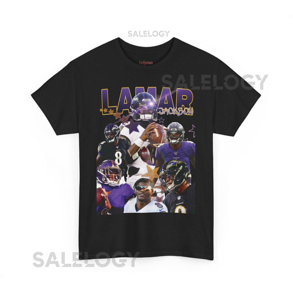 Vintage Lamar Jackson Graphic Tee_1097