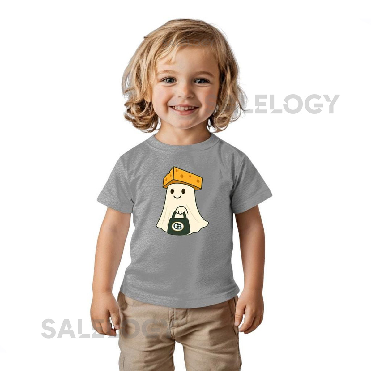 Halloween Ghost T-Shirt Green Bay football tshirt for Toddlers Packers Football Shirt Sports foan gift Kids Game Day Outfit_508