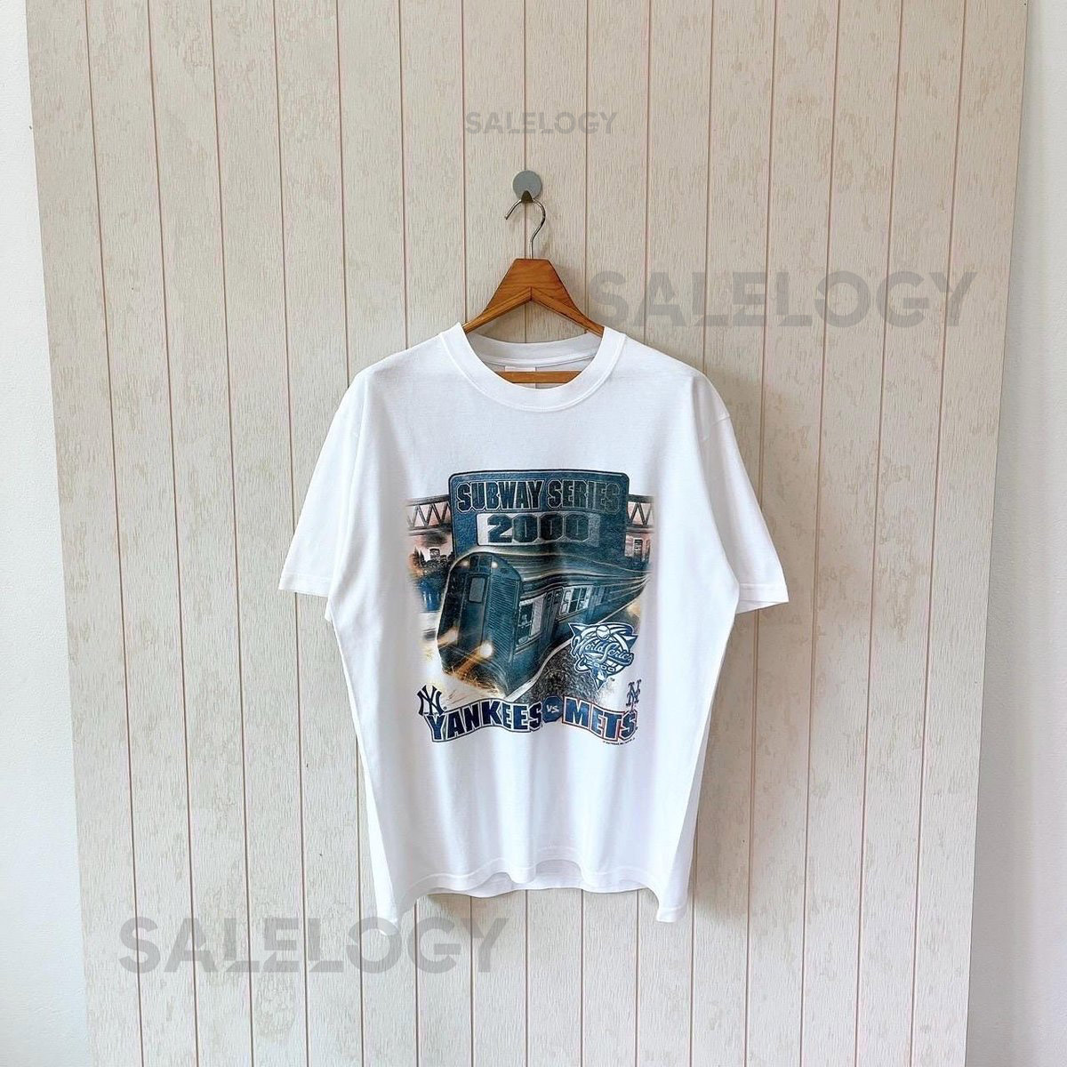Vintage 2000 Subway Series T-Shirt Yankees vs Mets Gildan Size L_406