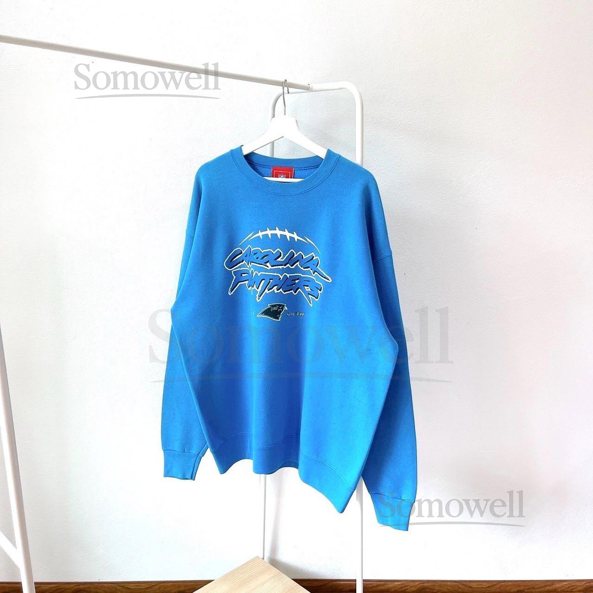 Vintage 00s Carolina Panthers football NFL official blue sweatshirt XL_884