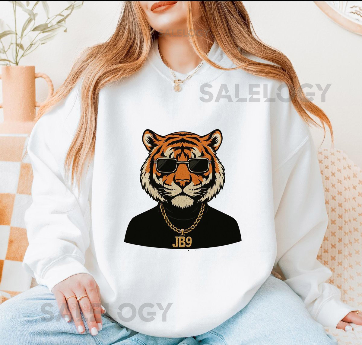 Cincinnati Bengals Sweatshirt Joe Burrow Ja'Marr Chase NFL Fan Gear_503