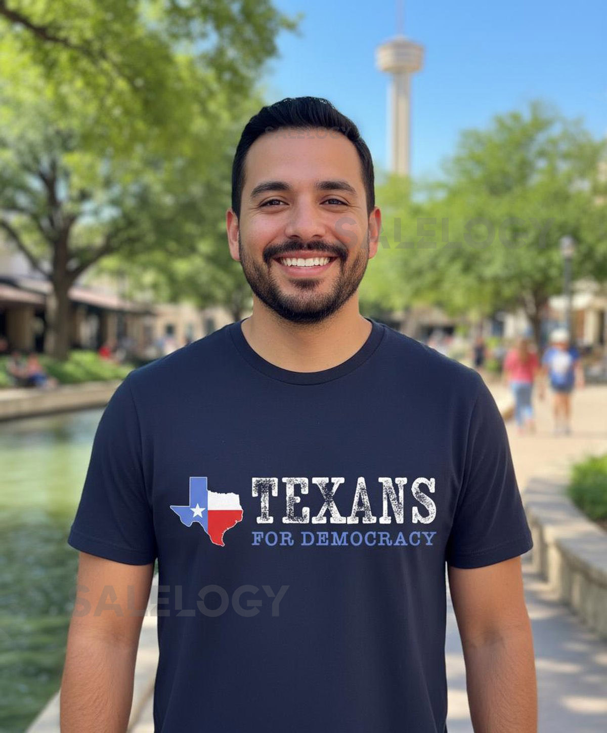 Texans for Democracy Unisex T-Shirt - Anti-Gerrymandering Redistricting Fair Election Maps Anti-MAGA Anti-Trump Anti-GOP Lone Star_863
