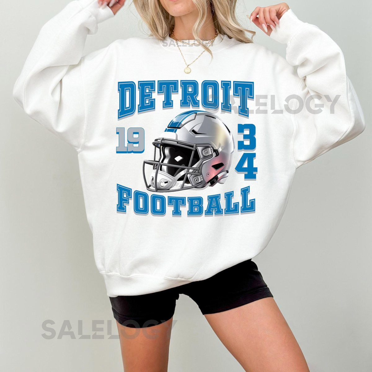 Detroit Football T-Shirt Detroit Sweatshirt Comfort Colors Lions Football Gift 1934 Detroit Pride Football Helmet Tee Fan Apparel_158