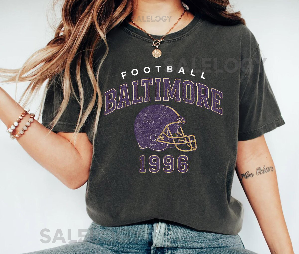 Comfort Colors Baltimore Football Shirt Retro Raven Football Crewneck Baltimore Mascot Tee Game Day Apparel Baltimore Football Fan Gifts_258