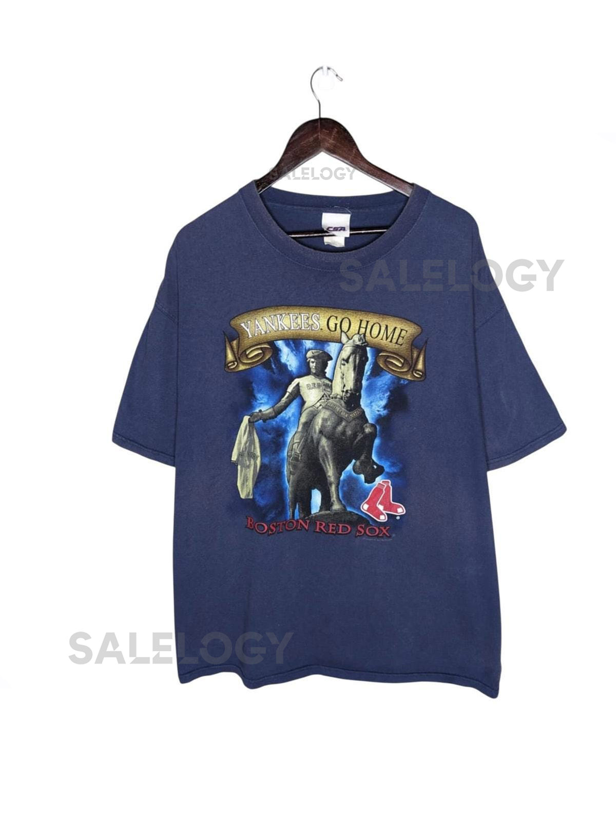 Vintage Boston Red Sox MLB T-Shirt Men's XL quotYankees Go Homequot CSA Baseball Tee_673