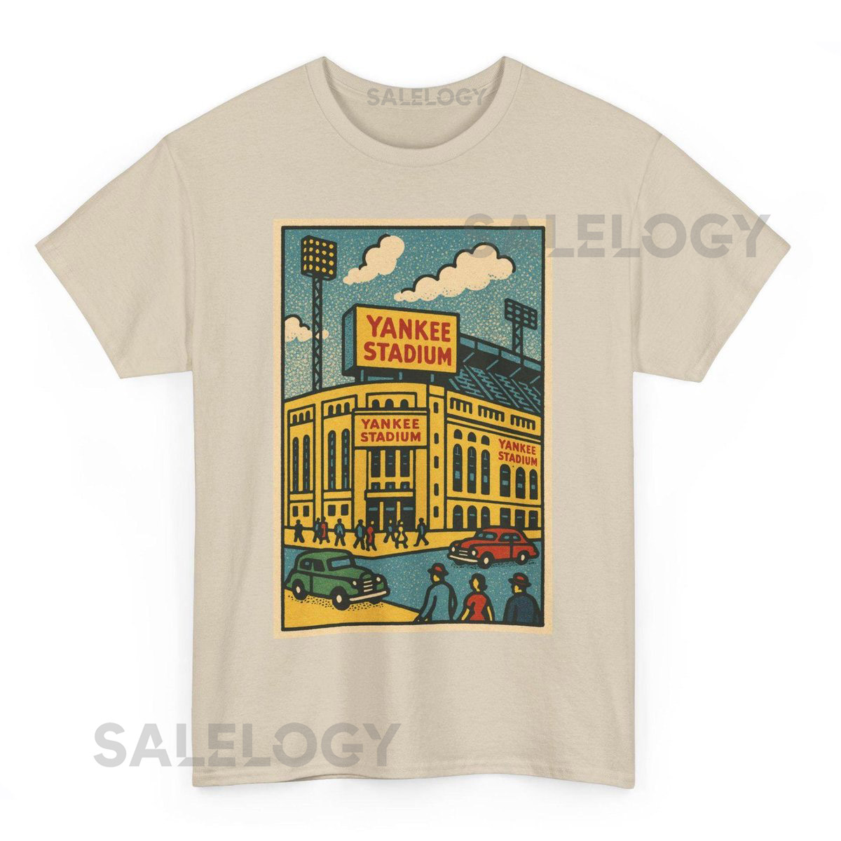 Yankee Stadium Retro Comic T-Shirt New York Baseball Graphic Tee_619