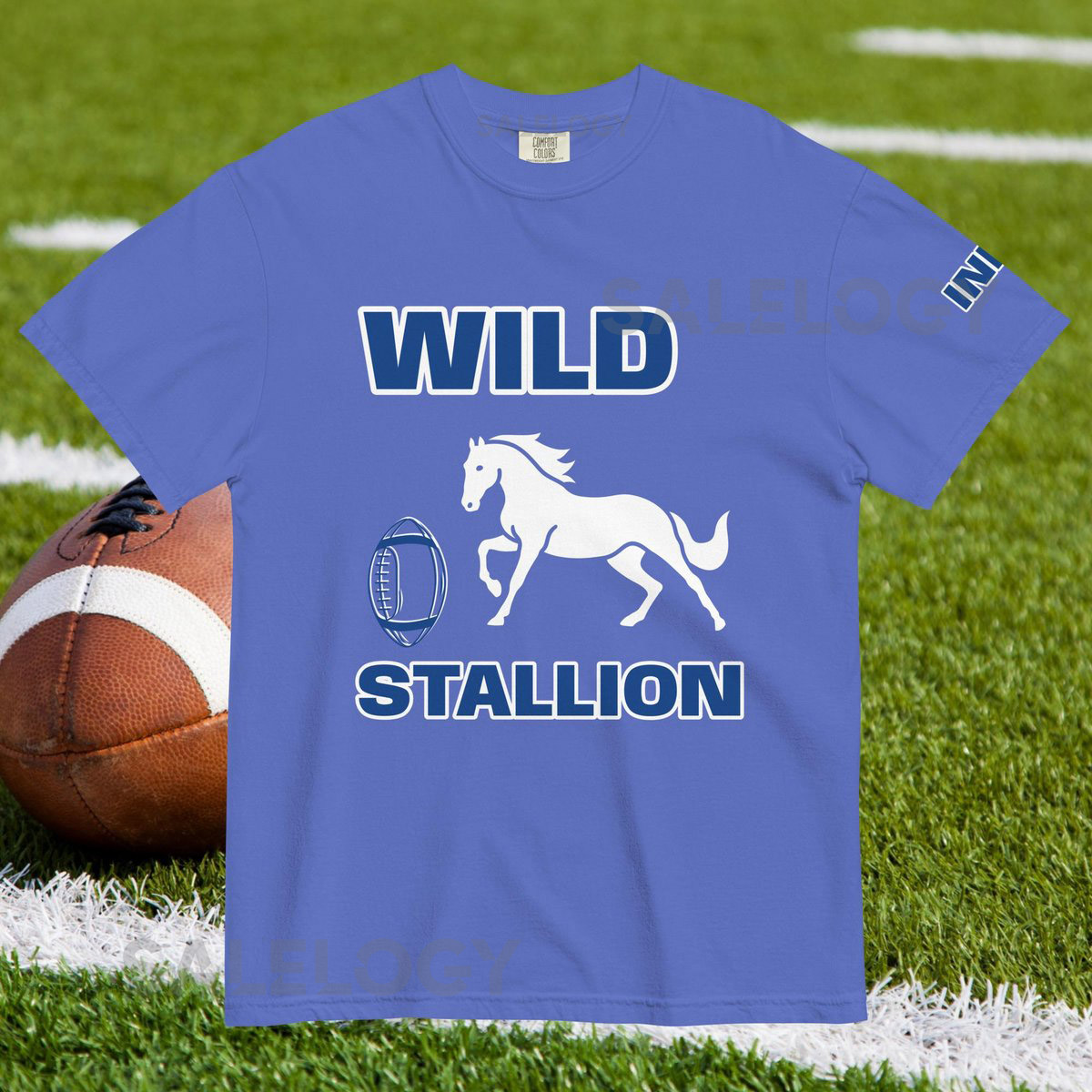 Indianapolis Football T-shirt IC Wild Stallion Unisex heavyweight t_529