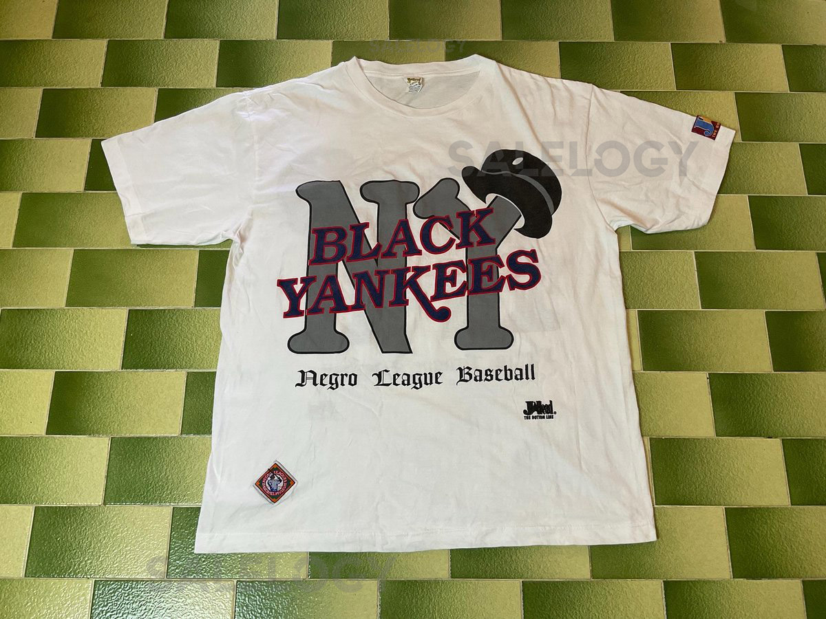 Vintage New York Black Yankees Negro League Baseball T-Shirt 2 Sided Print Size XXL Made in USA_501