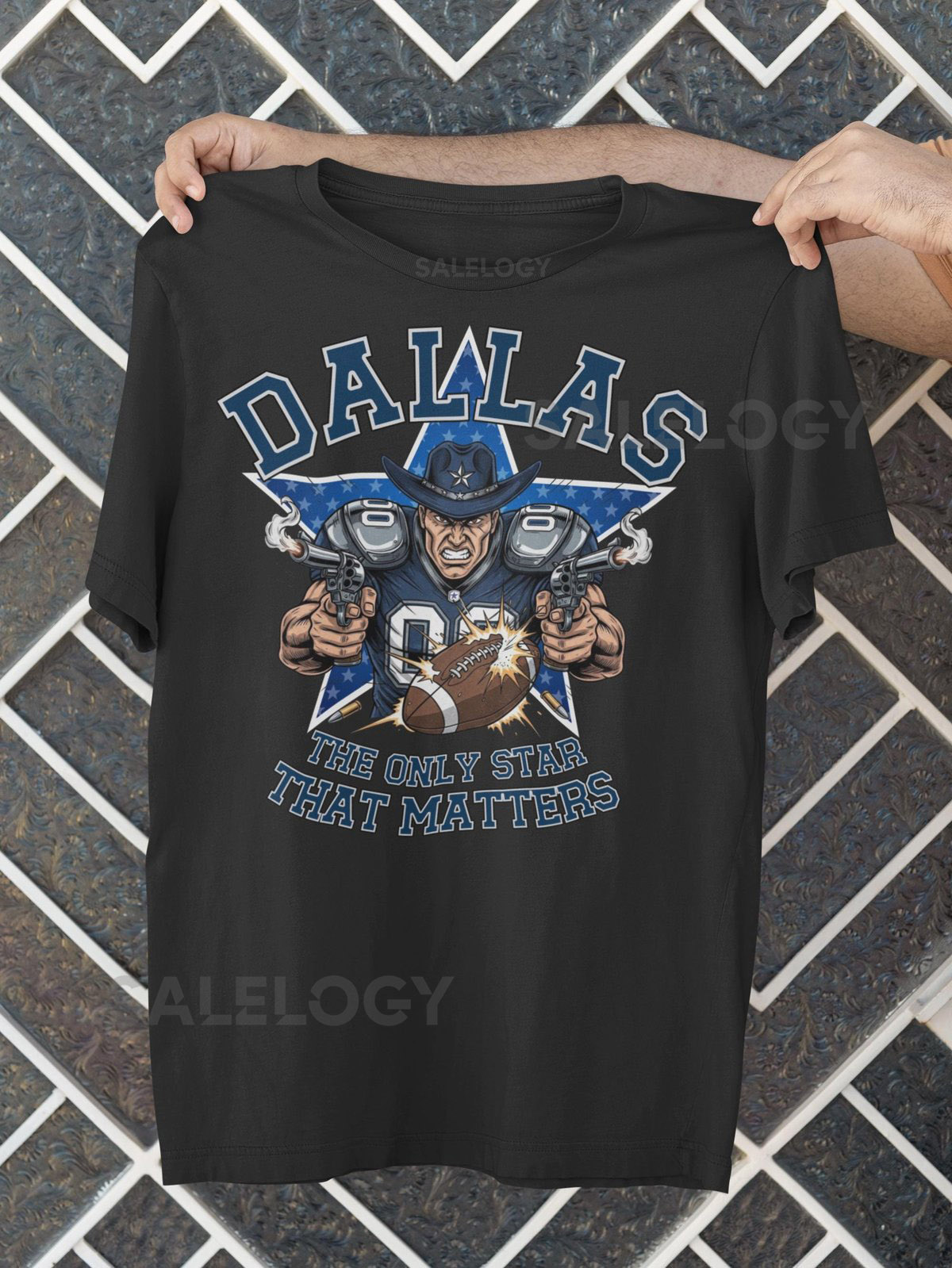 Vintage Dallas Football Tee Retro Cowboy Mascot Shirt_576
