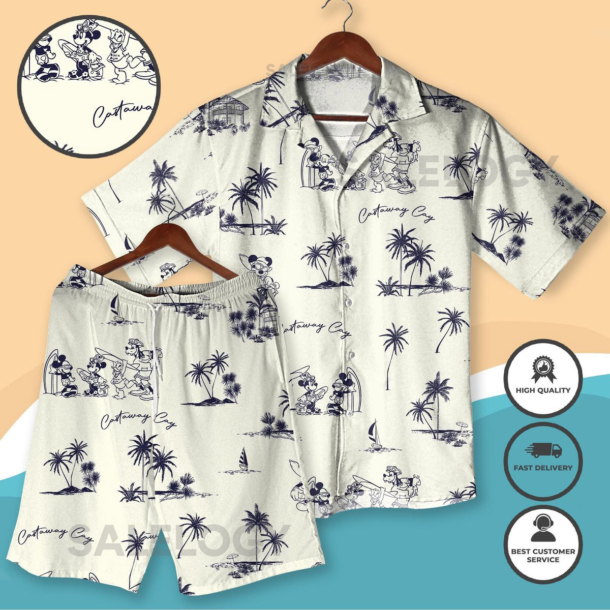 Castaway Mickey Mouse Shirt for Men Surfing Mickey And Friend Button Up Shirt Movie Shirt Summer Beach Shirt Aloha Shirt Trip Hawaii_12