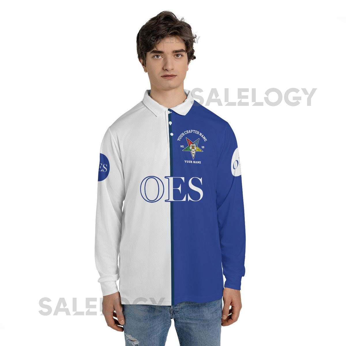 Custom Order of the Eastern Star Unisex Polo Shirt AFAM Pentagon Down Emblem_226