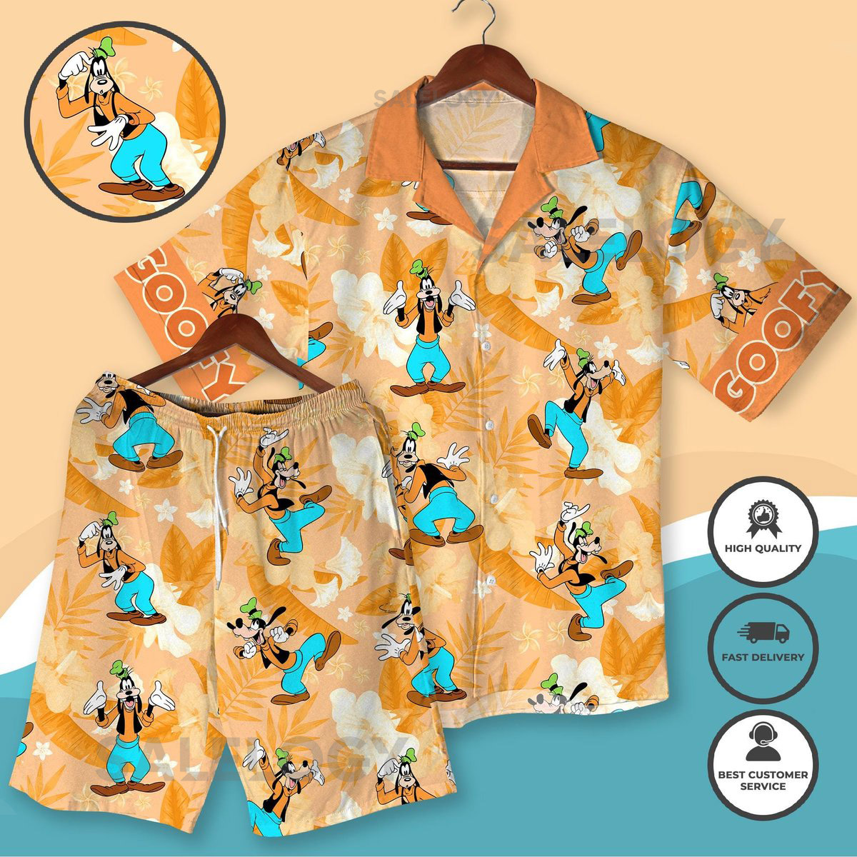 Goofy Dog Hawaiian Shirt Goofy Movie Button Up Shirt Holiday Dog Hawaiian Shirt Goofy Cartoon Movie 3D All Over Print Shirt_85